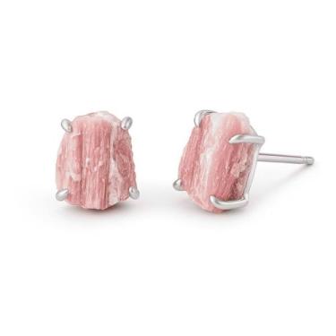 Imagem de Brinco Tarraxa Turmalina Rosa - Cristal Natural, Prata 925