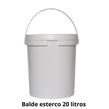 Imagem de Esterco Bovino Balde 20 litros Curtido Natural, Fertilizante Orgânico para Plantas, Adubo para Jardinagem