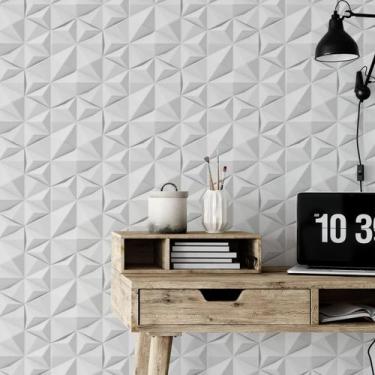 Imagem de Papel De Parede Adesivo Efeito 3d Geométrico Lavável 1.5m - DELIQUADRO