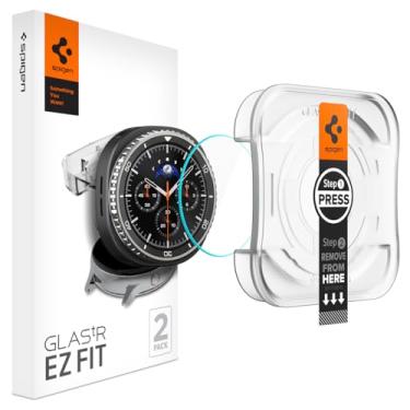 Imagem de Spigen Protetor de tela de vidro temperado [GlasTR EZ FIT] projetado para Galaxy Watch 8 Classic - pacote com 2