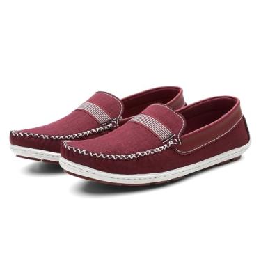 Imagem de Mocassim Dockside Esporte Fino Masculino Calce Facil Palmilha Macia Solado Biocolor Flexivel Leve Tamanho:37;Cor:Vermelho;Gênero:Masculino;Departamento BS:Esporte