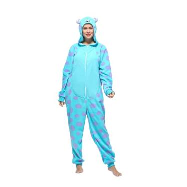 Imagem de Rabtero Unisex Adults Monsters Inc Costume, Womens Sulley Onesie for Mens, Halloween Christmas Cartoon Cosplay Sully Costume for Teens Youth and Adults Men Women, X-Large