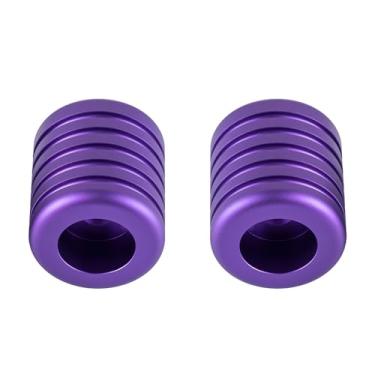 Imagem de Advanblack ProTek Machined 3,15 cm Barra deslizante decorativa roda giratória extremidade para protetor de motor dianteiro Harley Saddlebag Guards (roxo CNC)