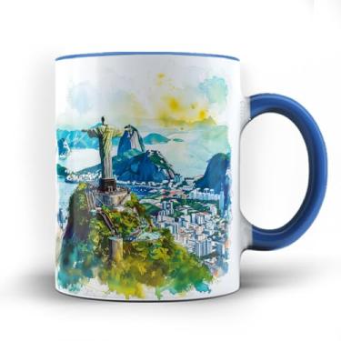 Imagem de Caneca xicara Aquarela Cidade Rio de Janeiro Brasil 25 (Preta)