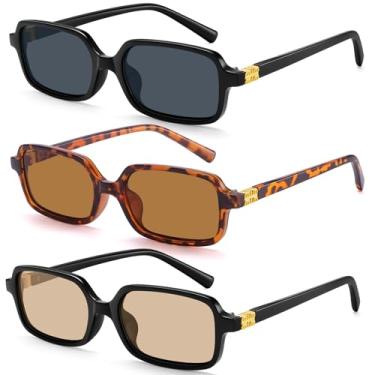 Imagem de Dollger Óculos De Sol Retangulares Pequenos Para Mulheres E Homens, Óculos De Sol Quadrados E Finos Da Moda, Marrom, Moda Rave, Tons Pretos 2025