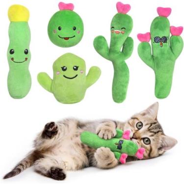 Imagem de Pacote com 5 Catnip Toys Otunrues Cactus para gatos domésticos