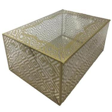 Imagem de Caixa 6 Brigadeiros Dourado Acetato - Embala Cristal