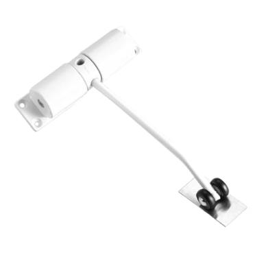 Imagem de Fenteer Fechador de porta automático para uso comercial, residencial, ajustável, com fechamento automático, fácil de instalar, para quarto, jardim, galpão, Branco