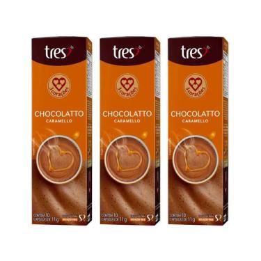 Imagem de Cápsula Chocolatto Caramello TRES 3 Corações - 30 Cápsulas