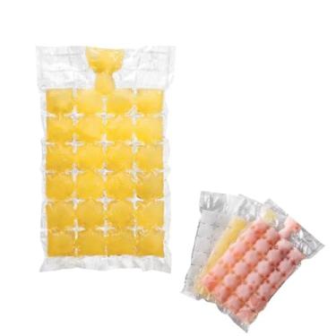 Imagem de HOIRIX Sacos de gelo descartáveis para congelar bandejas de gelo autovedantes para coquetéis, alimentos, vinho, bebidas, molde de cubo de gelo (transparente, 11,8 x 7,5 cm/100 peças)