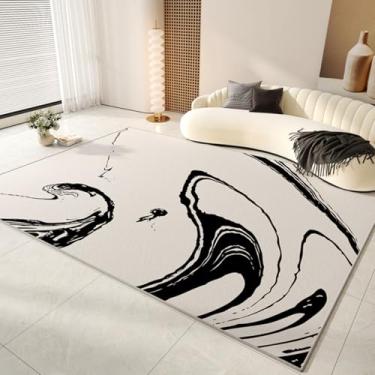 Imagem de Tapete decorativo para sala de estar, macio e fofo, para estudo, casa, grosso, lavável, tapete grande para quarto (200x250 cm/D)