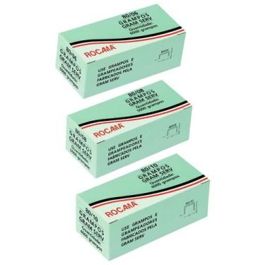 Imagem de Kit Grampo Grampeador 80/06mm, 80/08mm E 80/10mm - ROCAMA