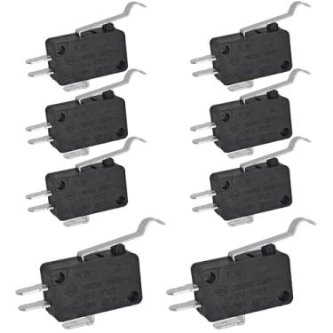 Imagem de 8 peças V7-7H15D8-263-1 Micro Switch - 16A 250VAC SPDT Interruptor de ação de alavanca de rolo compatível com Honeywell