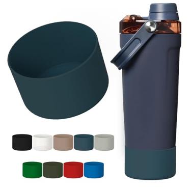 Imagem de WUQID Bota protetora compatível com Stanley Activate Shaker de 590 ml, capa inferior de silicone antiderrapante e antiarranhões para Stanleyy