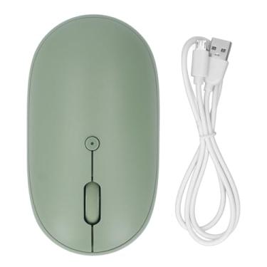 Imagem de Mouse Bluetooth Rouse recarregável silencioso mouse ergonômico silencioso DPI ajustável 1600 para Android Tablet Home Abs ABS preto (Verde)