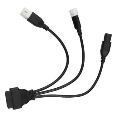 Imagem de ANP PUAUTO Cabo de diagnóstico OBD2 adequado para Yamaha Kline Euro5 16 pinos para 3 pinos 4 pinos 6 pinos OBD2 adaptador de diagnóstico 3 em 1, adaptador de plugue OBD2 para OBD1 6/4/3 pinos para
