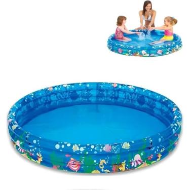 Imagem de Piscina Inflável Redonda Animais Marinhos Infantil 180 Litros