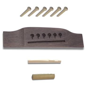 Imagem de Kit Folk Cavalete Aço + Rastilho + Nut + 6 Pinos Bg