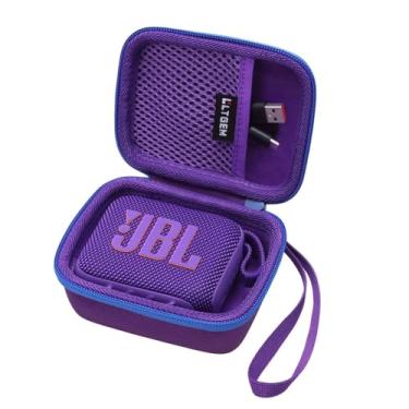 Imagem de LTGEM Capa compatível com JBL Go 4 e JBL Go 3 e JBL Go 3 Eco alto-falante à prova d'água ultra portátil, roxo