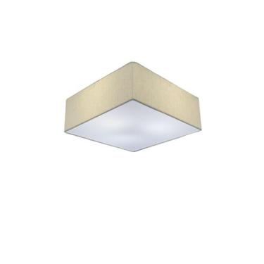 Imagem de Plafon Quadrado Sobrepor Vivare Md-3000 Cúpula em Tecido 25x25x12cm - 
