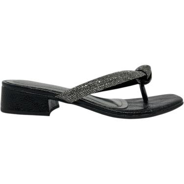 Imagem de Tamanco Dedo Feminino Dia a Dia Passeio Trabalho com Strass Salto Baixo Ultra Conforto Ramarim 2548204