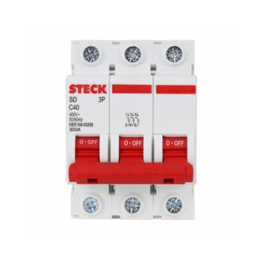 Imagem de Disjuntor Steck Din Tripolar 40A Curva C