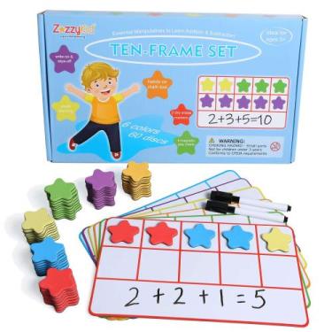 Imagem de Conjunto magnético de dez quadros Math Manipulatives ZazzyKid
