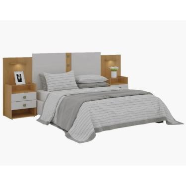 Imagem de Cabeceira Casal/Queen Rubi 100%MDF Cinamomo/Off - D Doro