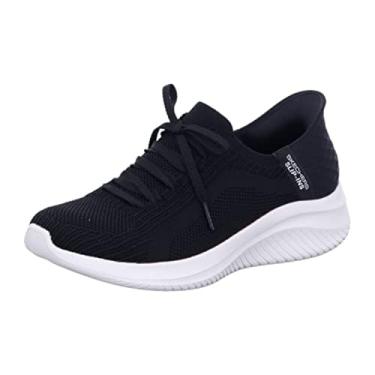 Imagem de Skechers Tênis esportivo feminino Hands Free Slip-ins Ultra Flex 3.0-Brilliant Path, preto/branco, 42, Preto/branco, 41