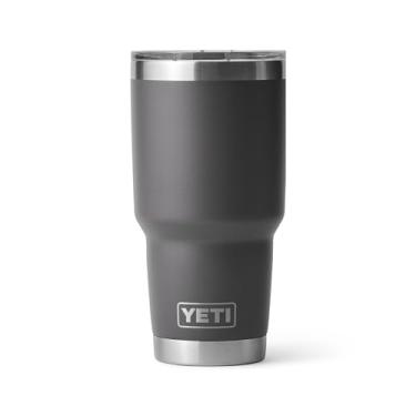 Imagem de YETI Copo isolado a vácuo de aço inoxidável Rambler 850 g com tampa MagSlider, carvão