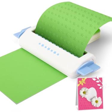 Imagem de Crimpador de papel em relevo estrela para artesanato, ferramenta de crimpagem de papel AHIER pequena ferramenta de criação de padrão de estrela para cartões de artes DIY e scrapbooking