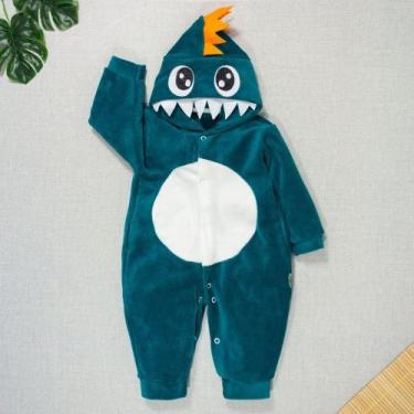 Imagem de Macacão Para Bebê Em Plush Com Capuz Bordado Animais - Era Uma Vez, 6-