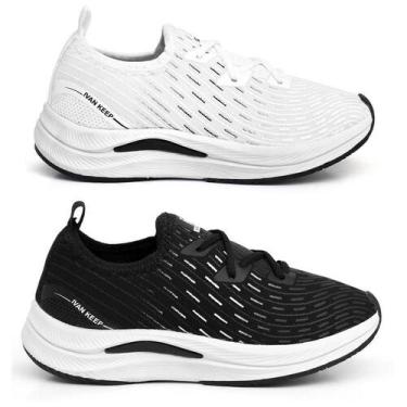 Imagem de Kit 2 Tênis Feminino Caminhada Leve Confortável Ortopédico - Épico, Br