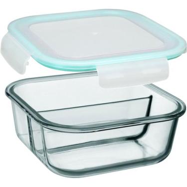 Imagem de POTE MATIMENTOS HERMÉTICO HOME&CO COM 2 DIVISOES VIDRO TEMPERADO 1,2L 