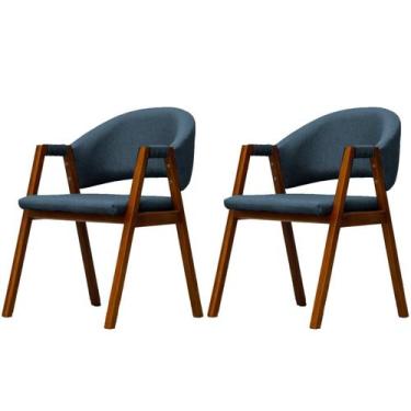 Imagem de Kit 2 Cadeira De Jantar Estofada Essencial Veludo Divini - Las Patitas