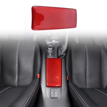 Imagem de Aotumcer Capa para console central estilo fibra de carbono compatível com Mazda MX-5 Miata 2016-2027 caixa de apoio de braço proteção de painel acessórios interiores de carro
