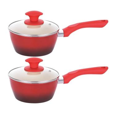 Imagem de Kit 2 Panelas Indução Cerâmica Rubi 3,7Mm 20Cm Antiaderente