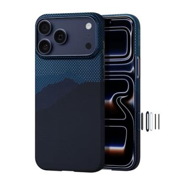 Imagem de pitaka Capa para iPhone 17 Pro Max de 6,9 polegadas com botão de controle de câmera, compatível com MagSafe, capa ultrafina com sensação de toque sem capa, tecido de fibra de aramida 1500D, Over The