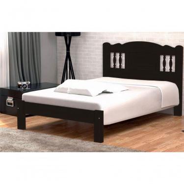 Imagem de Cama De Casal Bella De Madeira Maciça Angelim Pedra/tauari - Cor Tabaco