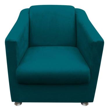 Imagem de Poltrona Decorativa Tilla Sala E Escritório Suede Verde