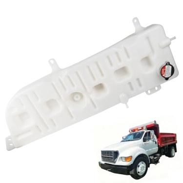 Imagem de Dasbecan F81Z-8A080-AA Tanque de Reservatório de Refrigeração de Transbordamento do Radiador Compatível com Ford Truck F650 F750 2000-2003, Ford F12000 F14000 F16000 1998-2005 Substituição da Garrafa