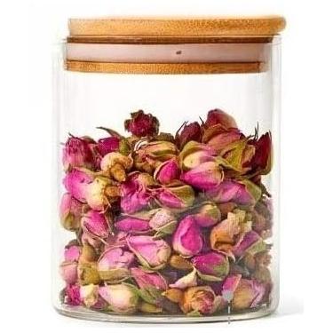 Imagem de Versátil Potes de Vidro e Tampa de Bambu, Tamanhos Diferentes para Cozinha, Atende Todas as Necessidades(Kit03 redondo)