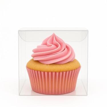 Imagem de 20 Caixas acetato transparente 8x8x8 para cupcake doces - Carraschi em