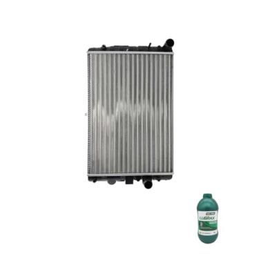 Imagem de Kit Radiador VW Gol MI 1.0 8/16V Com Ar 97 + Aditivo Radiador Lubrax Verde Concentrado 1L
