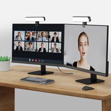 Imagem de ALTSON Luz de videoconferência de 16 W, 2 peças, iluminação de zoom para monitor de computador, webcam, laptop, luz de transmissão de LED, luz de anel de mesa para podcasts de gravação de vídeo