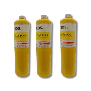 Imagem de Kit 03 Gás Map Portátil 400g Cada Refil Profissional Pronto
