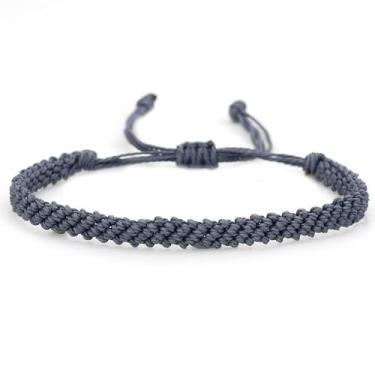 Imagem de Pulseira trançada colorida ajustável para mulheres e homens, feita à mão, com proteção da sorte, presentes de aniversário, onda, surfista, praia, joias modernas, Medium, Acrílico, Sem Pedra Preciosa