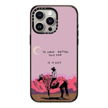 Imagem de CASETiFY Capa Impact para iPhone 15 Pro Max [proteção contra quedas de grau militar de 2,5 m 4X/compatível com Magsafe] - Cowboy Quest - Preto transparente