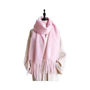 Imagem de Cachecol Feminino De Inverno Em Imitação De Cashmere, Quente E Macio, 
