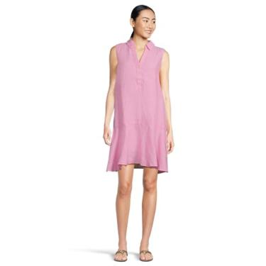 Imagem de Lilly Pulitzer Vestido feminino de linho Ellowyn, Sunkissed Pink X Resort Branco, PP